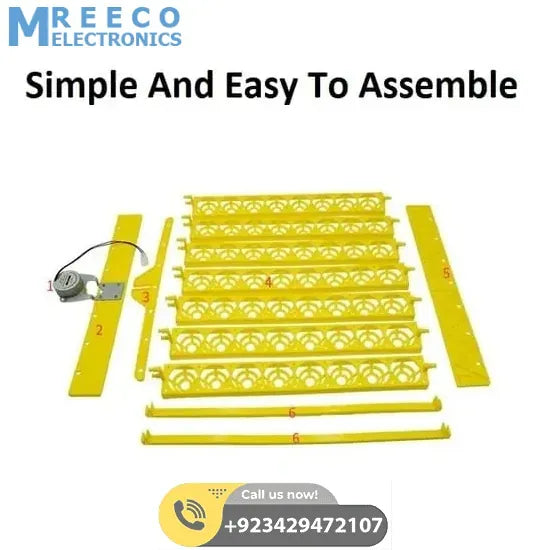 56 Eggs Tray Poultry Chicken Bird Eggs 12V Incubator Turner Tray With Turning Motor - Side View