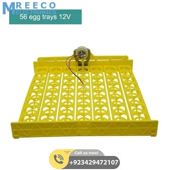 56 Eggs Tray Poultry Chicken Bird Eggs 12V Incubator Turner Tray With Turning Motor - Top View