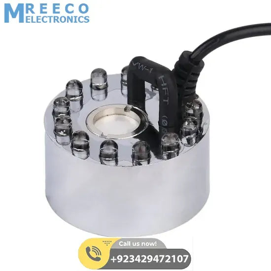 Original Ultrasonic Mist Maker Fogger 12 LED Colorful Light 24V 2A humidifier - Front View