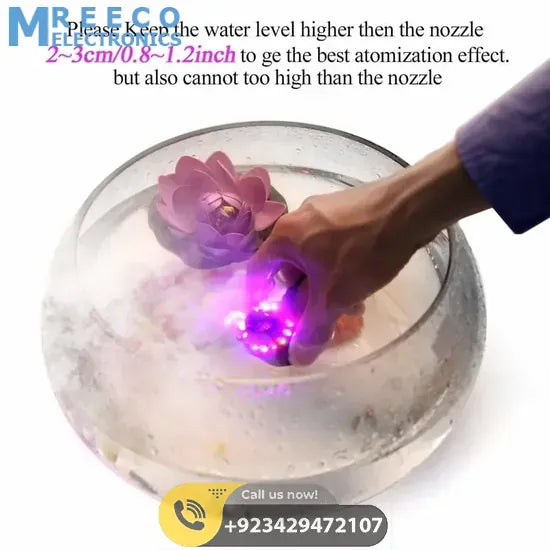 Original Ultrasonic Mist Maker Fogger 12 LED Colorful Light 24V 2A humidifier - Bottom View