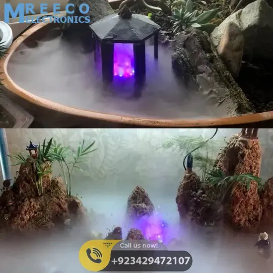 Original Ultrasonic Mist Maker Fogger 12 LED Colorful Light 24V 2A humidifier - Angle View