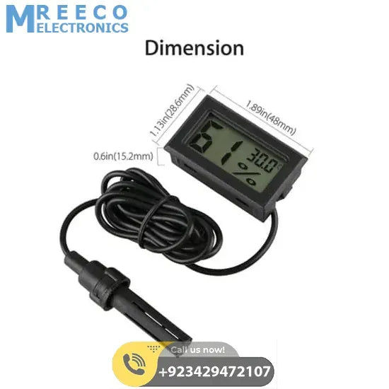 Mini Hygrometer In Pakistan - Top View
