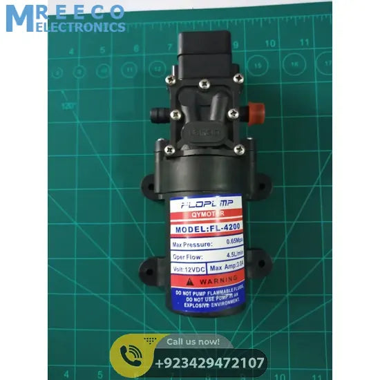 Mist Pump High pressure Low noise 12V 70W 4.5l/min Fog maker pump - Front View
