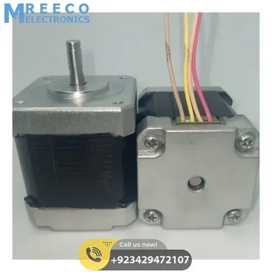NEMA 17 Stepper Motor: Bipolar 1.8 degree, 1.6 ohm For 3D Printer Robotics 4 Wire - Close-up