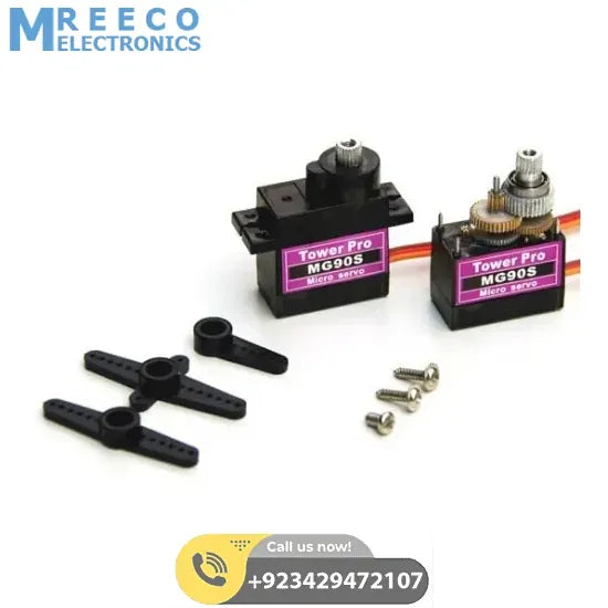 Towerpro MG90S Mini Digital 180 Degree Servo Motor 2.2kg 0.08sec 13g - Front View