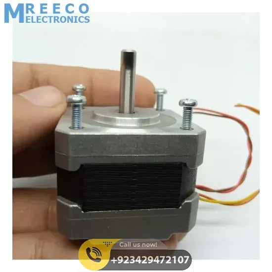Nema 17 Single Shaft 1.8 Degree Compact Powerful Stepper Motor - Zoomed View