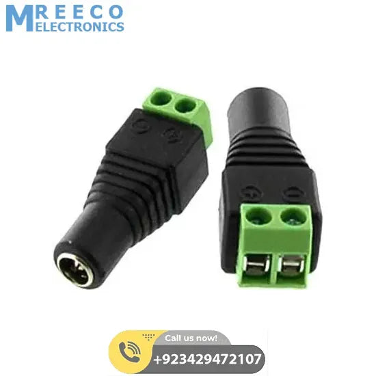 Female 2.1 5.5mm DC Power Plug Jack DC Socket - Side View