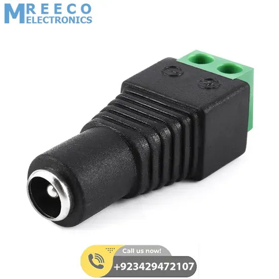 Female 2.1 5.5mm DC Power Plug Jack DC Socket - Back View