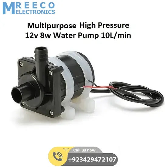 12V DC 8Watt Brushless Water Pump and solar Pump - Front View