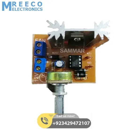 12V Dc Motor Speed Controller Fan Speed Controller Dc Fan Dimer - Front View