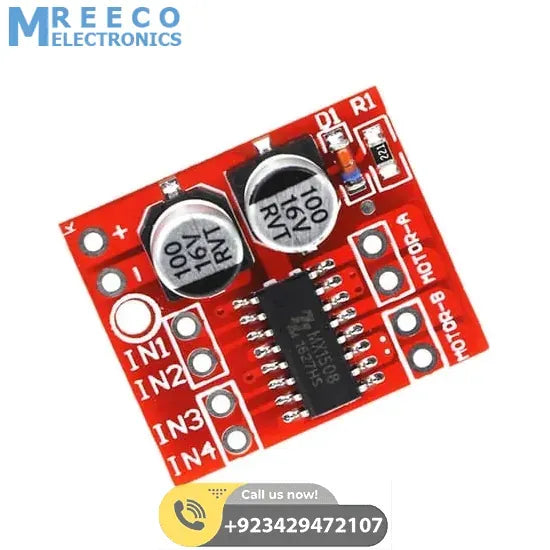 MX1508 Mini Dual Channel 1.5A DC Motor Driver Module Mini L298N Replacement - Side View