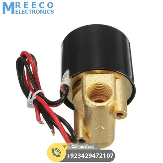 1/4 Inch 12V DC 24v DC Solenoid Valve For Water Air Gas - Front View