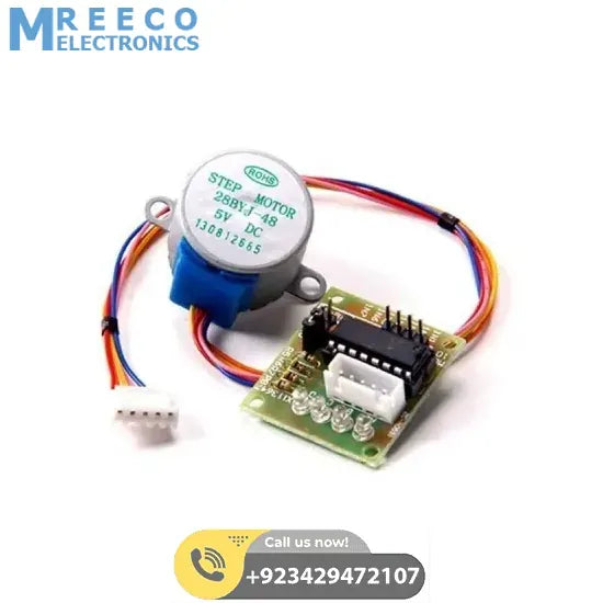 Arduino 28BYJ48 5V Stepper Motor With ULN2003 Driver - Front View