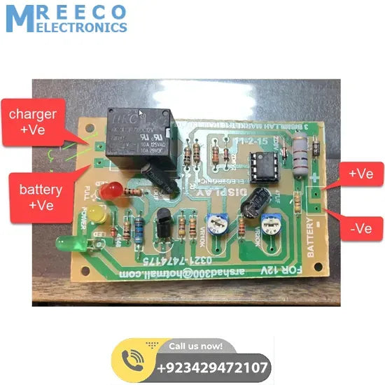 12v Battery Protection Auto Cut Off Circuit BMS - Front View