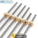 Threaded Rod Lead Screw 8mm 500mm - Top View