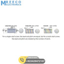 Threaded Rod Lead Screw 8mm 500mm - Bottom View