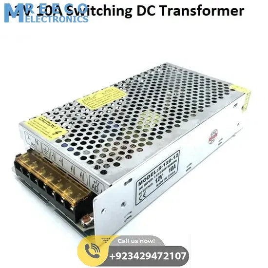 Switching Power Supply SMPS 12V 10A - Front View