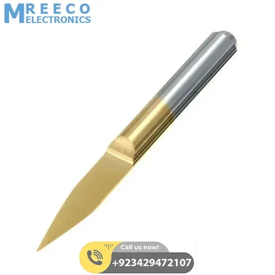 3.175mm Carbide PCB Engraving Bits CNC Router Tool 30 Degree 0.2mm - Front View