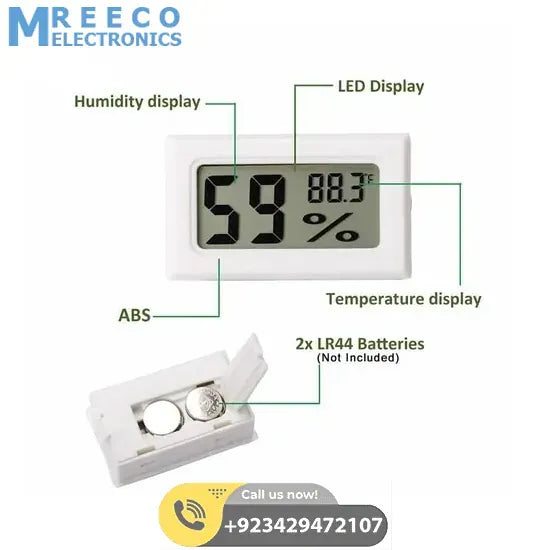 Mini Digital Thermometer Hygrometer Temperature Humidity Meter FY-11 - Top View
