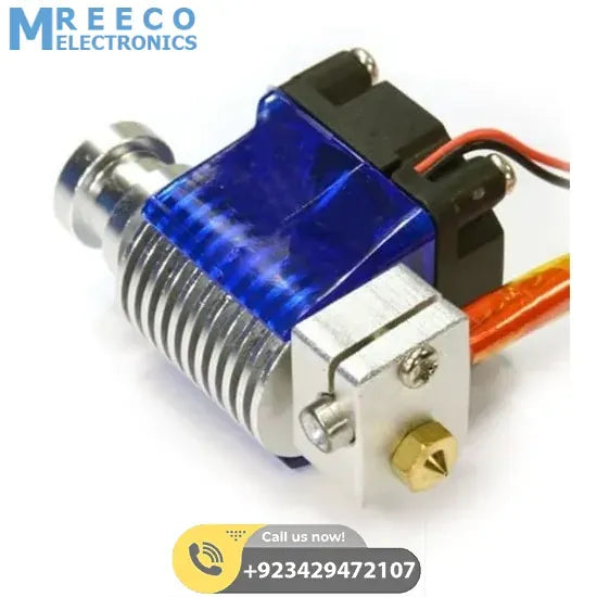 Long distance 3D V6 J head All metal Hotend Bowden Extruder with cooling fan - Bottom View