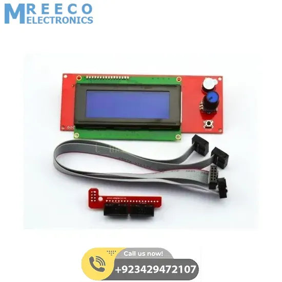 RAMPS 1.4 3D Printer 2004 LCD Controller With SD Card Slot - Front View