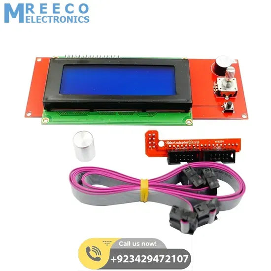 RAMPS 1.4 3D Printer 2004 LCD Controller With SD Card Slot - Side View
