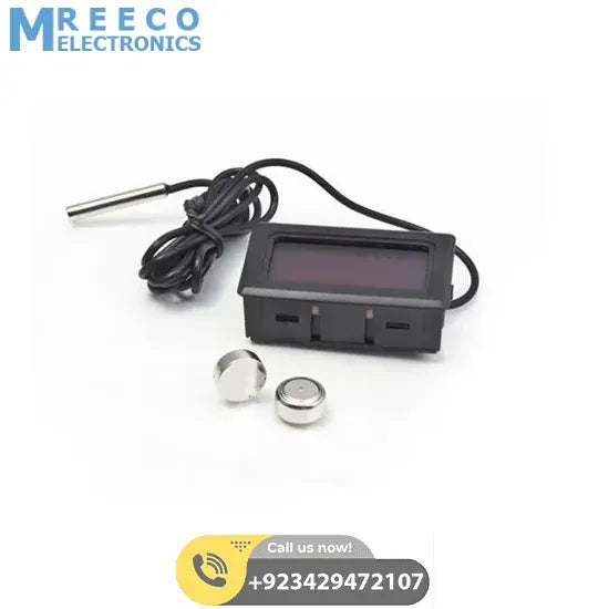 TPM10 Digital Thermometer Temperature Sensor Tester Meter FY-10 with metal sensor - Angle View