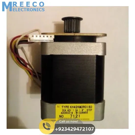 A4988 DRV8825 Compatible NEMA 17 Stepper Motor With GT2 Compatible Pulley - Front View