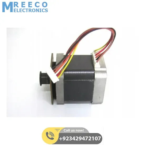 A4988 DRV8825 Compatible NEMA 17 Stepper Motor With GT2 Compatible Pulley - Side View