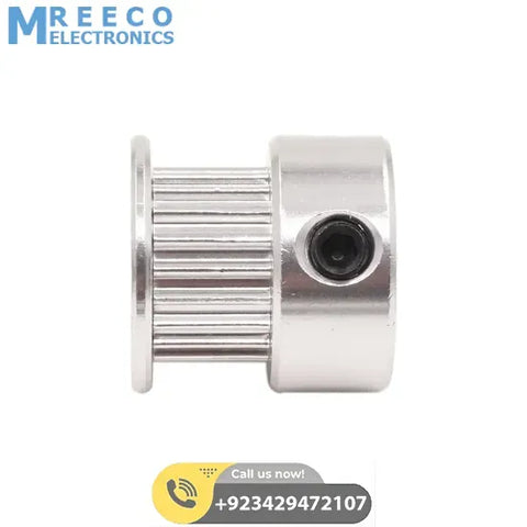 GT2 Pulley 16 Teeth Bore 5MM Timing Gear Alumium For GT2 Belt Width 13MM 3D Printer Accessories - Front View