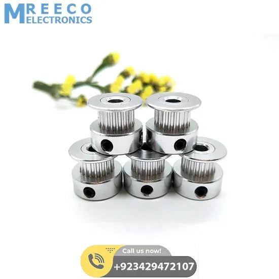 GT2 Pulley 16 Teeth Bore 5MM Timing Gear Alumium For GT2 Belt Width 13MM 3D Printer Accessories - Back View