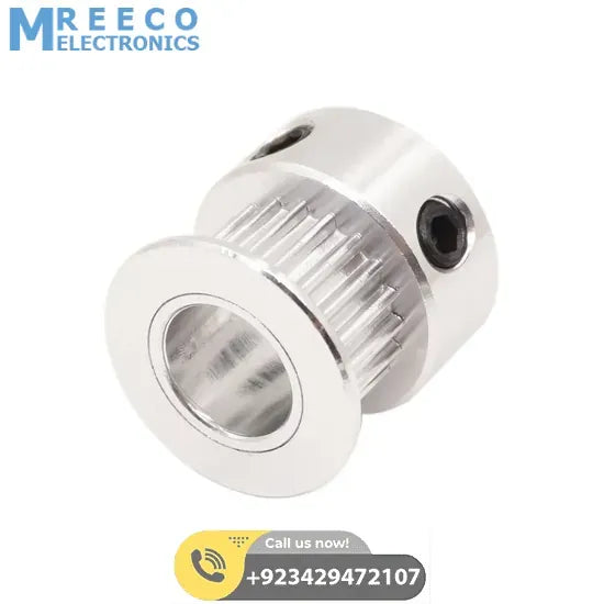 GT2 Pulley 16 Teeth Bore 5MM Timing Gear Alumium For GT2 Belt Width 13MM 3D Printer Accessories - Top View