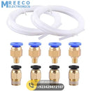 1 Pieces PTFE Teflon Tube (1 Meters) + 1 Pieces PC4-M6 Quick Fitting + 1 Pieces PC4-M10 Straight Pneumatic Fitting Push to Connect for 3D Printer 1.75mm Filament - Back View