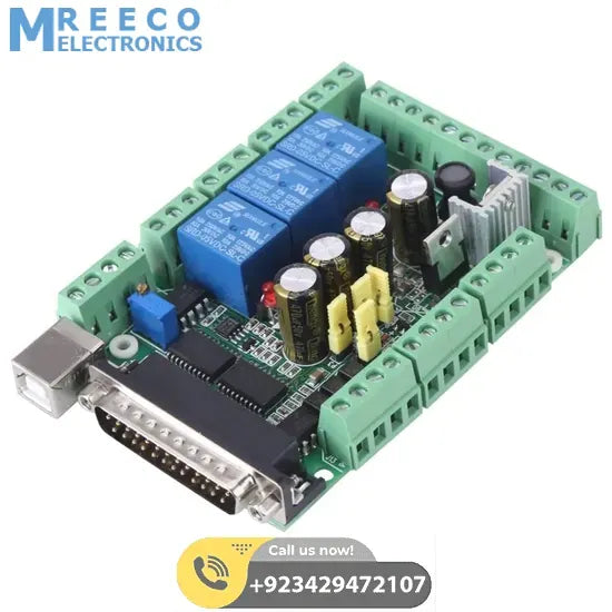 4 Axis 6 Axis CNC Breakout Board Stepper Motor Driver MACH3V2.1-L Adapter Controller - Side View