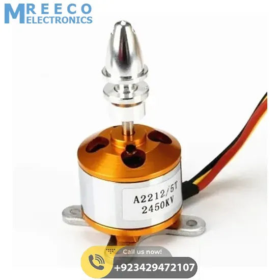 Brushless DC Motor 2450KV BLDC Motor A2212 For Quadcopter - Front View
