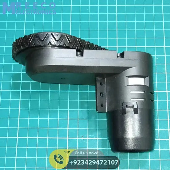 DC Gear Motor With Encoder With Wheel - Back View