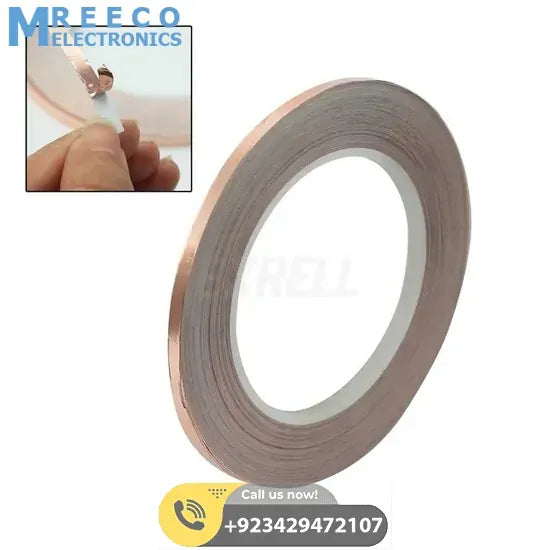 5mm X 20m Conductive Copper Foil Tape - Side View