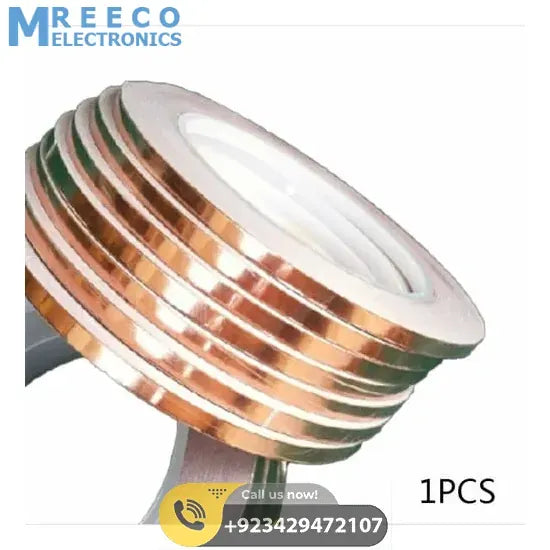 5mm X 20m Conductive Copper Foil Tape - Back View