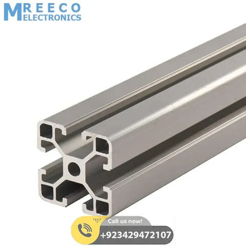 4040 Aluminium Profile Aluminium Extrusion For CNC And 3D Printer 1 Meter Color Black/Silver - Front View