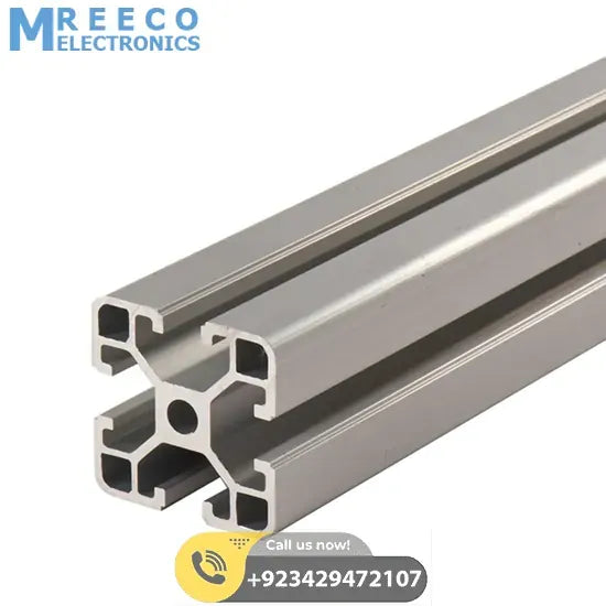 4040 Aluminium Profile Aluminium Extrusion For CNC And 3D Printer 1 Meter Color Black/Silver - Front View