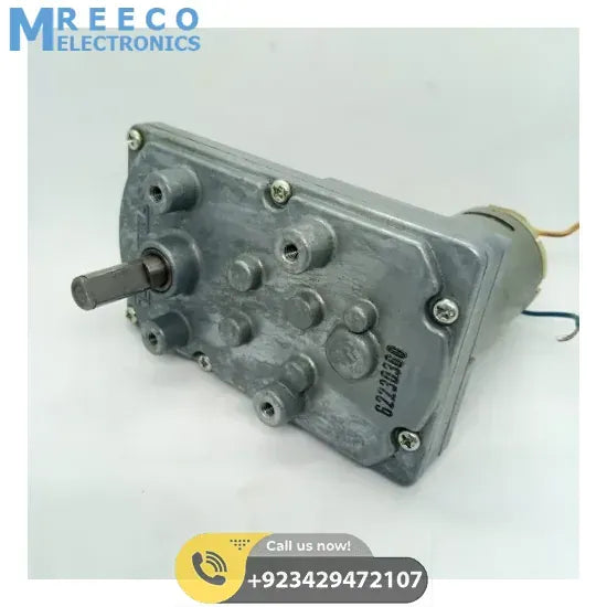 DC Worm Gear Motor AXO40231 - Front View