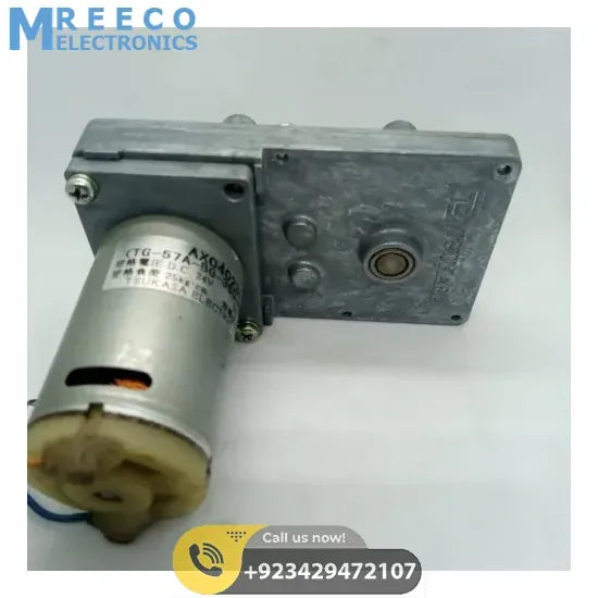 DC Worm Gear Motor AXO40231 - Side View
