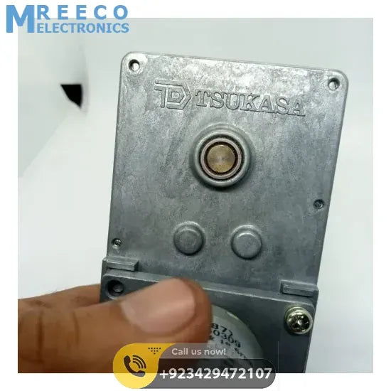 DC Worm Gear Motor AXO40231 - Back View