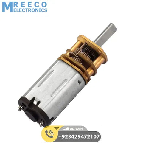 Small Planetary Gear Brushed Motor N60 for Diagnostic Equipment ( replacement of N20 Gear Motor) - Front View