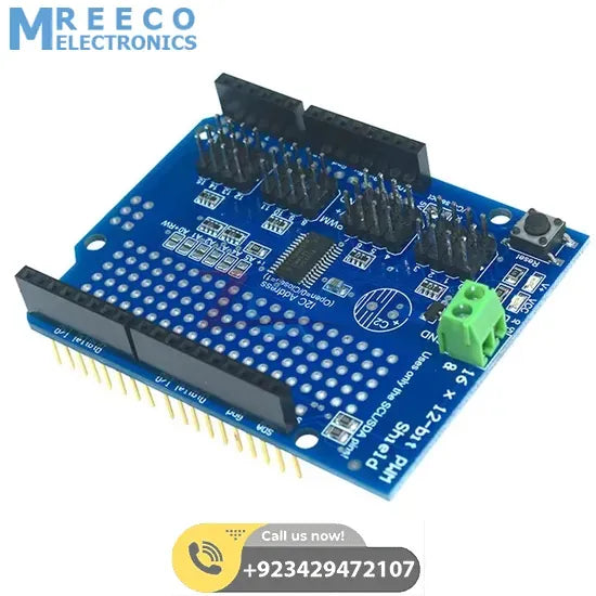 PCA9685 12 Bit 16 Channel Servo Shield In Pakistan - Back View