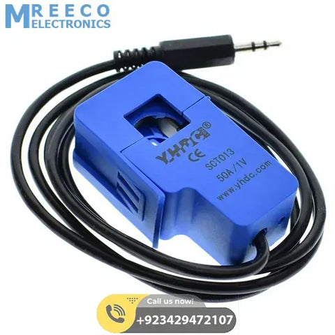 SCT-013-050 50A Non-invasive AC Current Sensor Split-Core Current Transformer for Arduino Raspberry pi - Front View