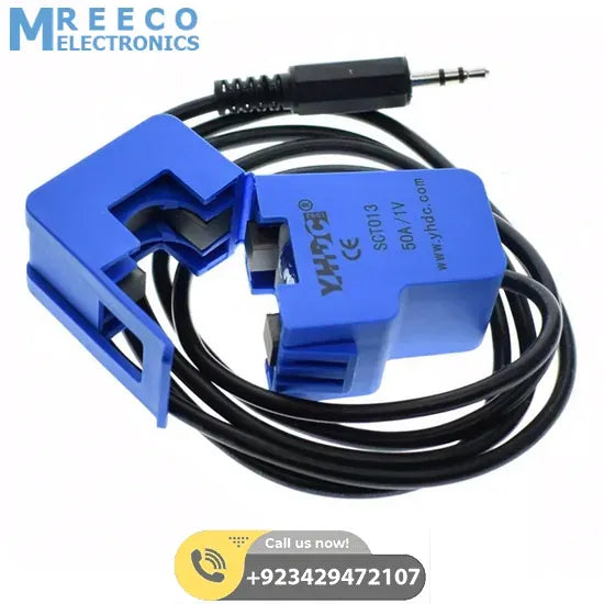 SCT-013-050 50A Non-invasive AC Current Sensor Split-Core Current Transformer for Arduino Raspberry pi - Back View