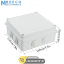 ABS Plastic Dust Proof Junction Box Universal Electrical Project Enclosure White 150mmx150mmx70mm - Side View