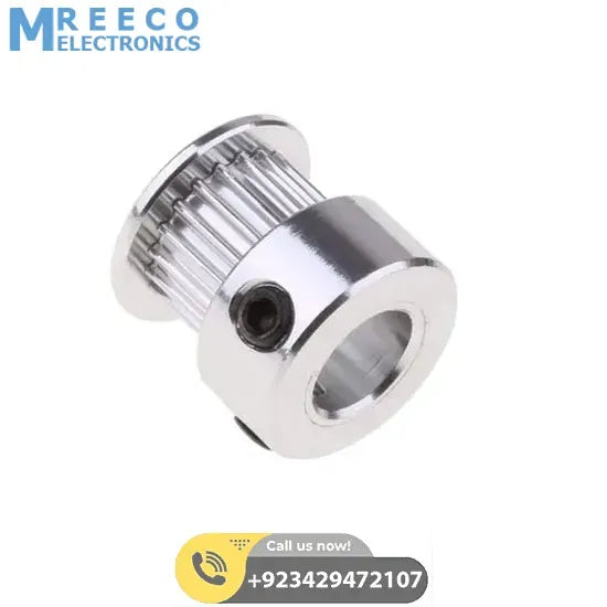 GT2 Pulley 20 Teeth 8mm Bore Timing Gear Aluminum Alloy Pulley For GT2 Belt - Front View