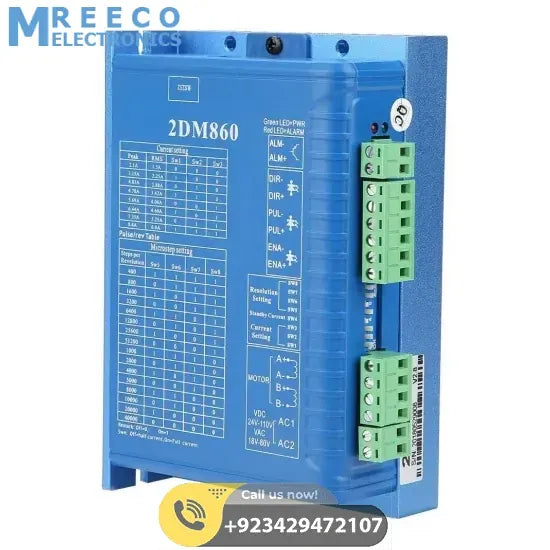 2DM860H 2 phase NEMA23 NEMA34 stepper motor driver - Front View